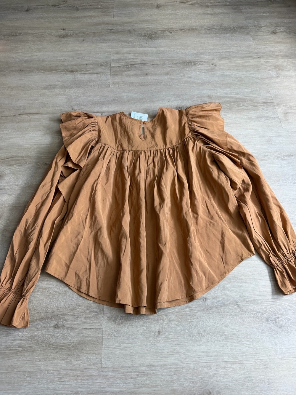 LILI SIDONIO long sleeve ruffled blouse SZ L NWT - Picture 6 of 7